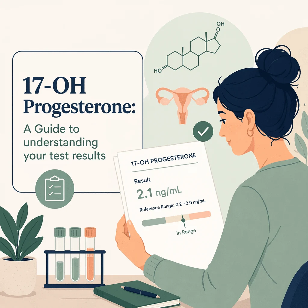 Teste de 17-hidroxiprogesterona explicado: como se interpretam os níveis de 17-OHP no rastreio neonatal e na HAC não clássica