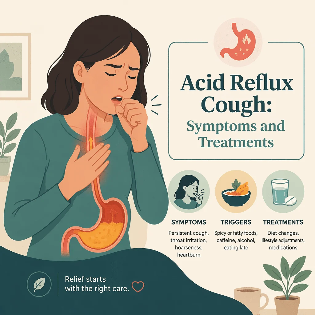 Acid reflux cough explained: dry night-time cough, throat clearing and hoarseness occurring without heartburn