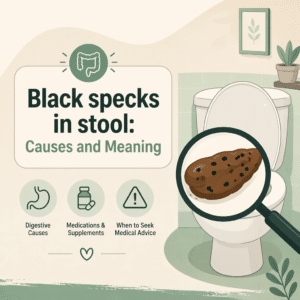 Black specks in stool with their causes and meaning