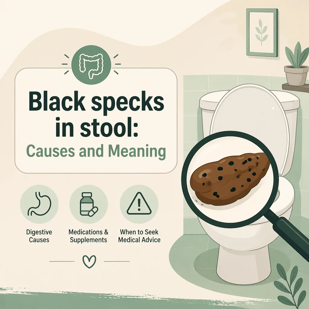 Black specks in stool with their causes and meaning