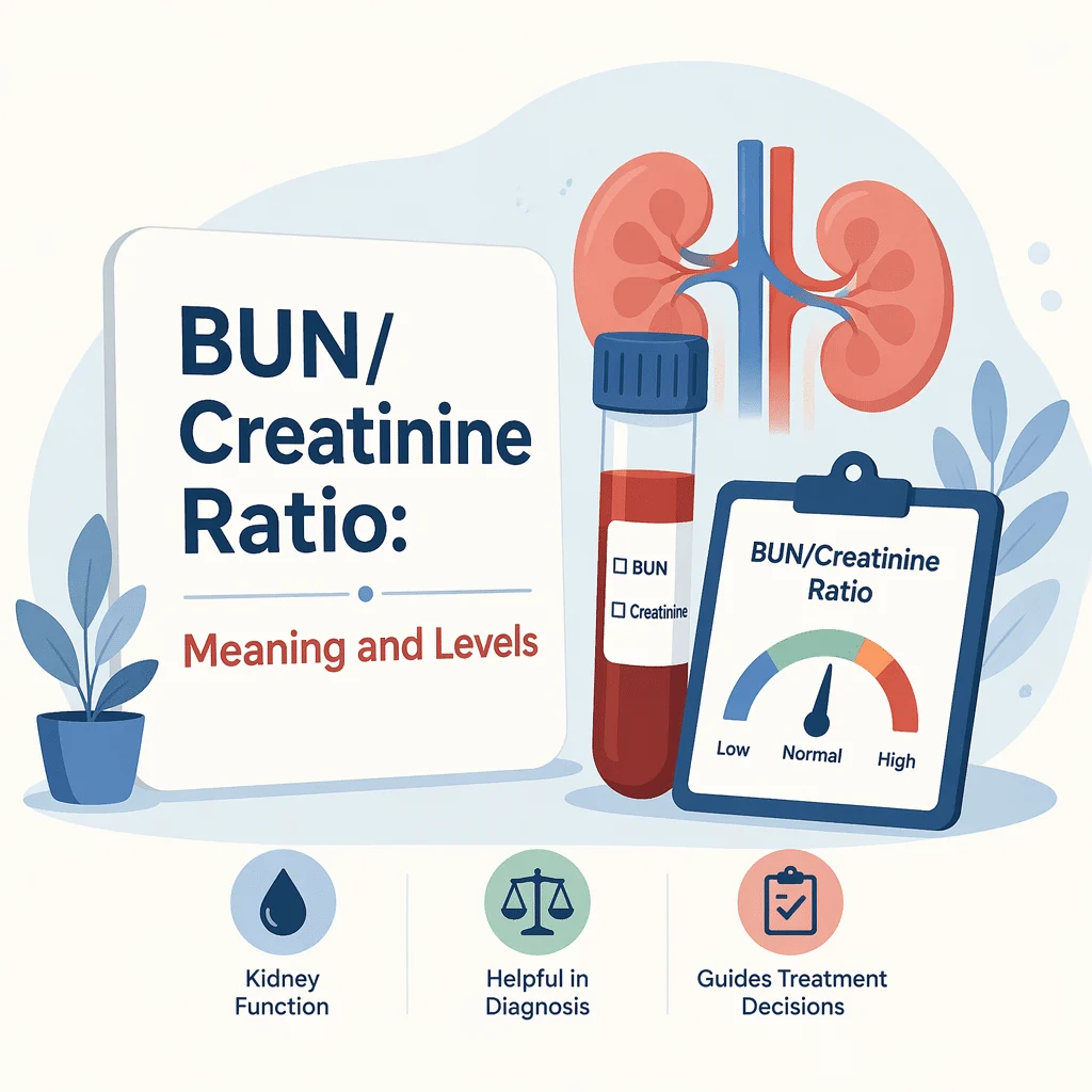 BUN creatinine ratio explained, how it is calculated and what a high or low result points toward