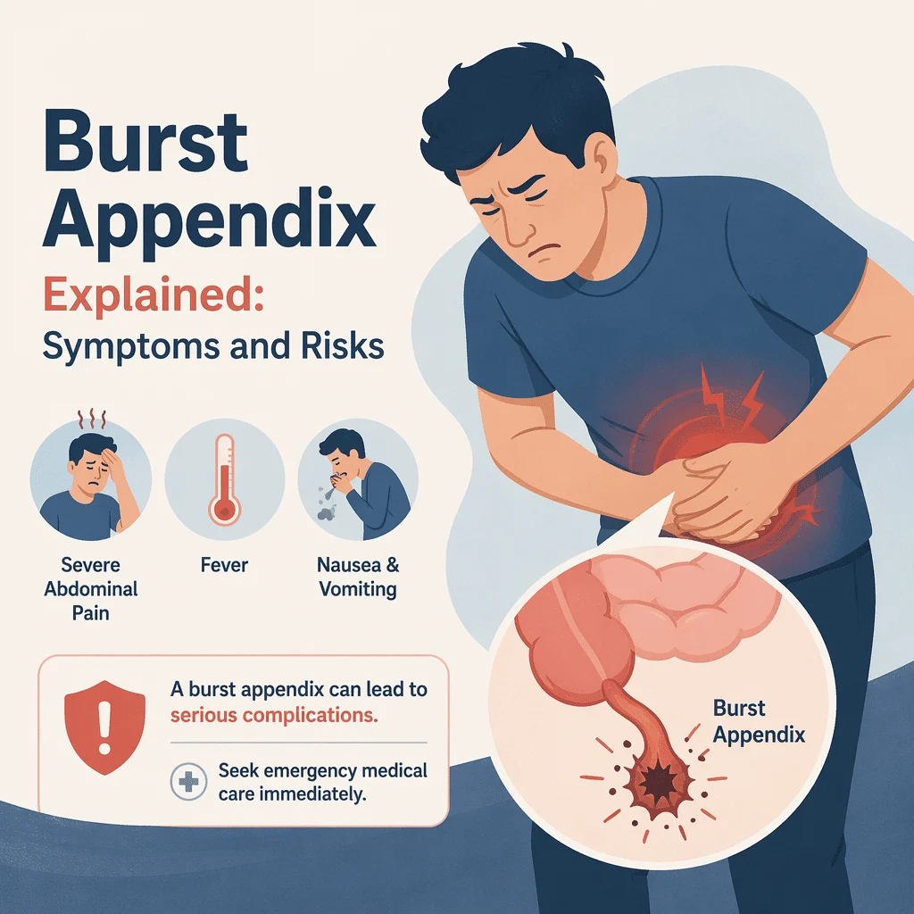 Burst appendix explained, with its symptoms and risks