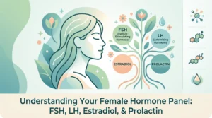 Female hormone panel covering FSH, LH, estradiol, and prolactin results