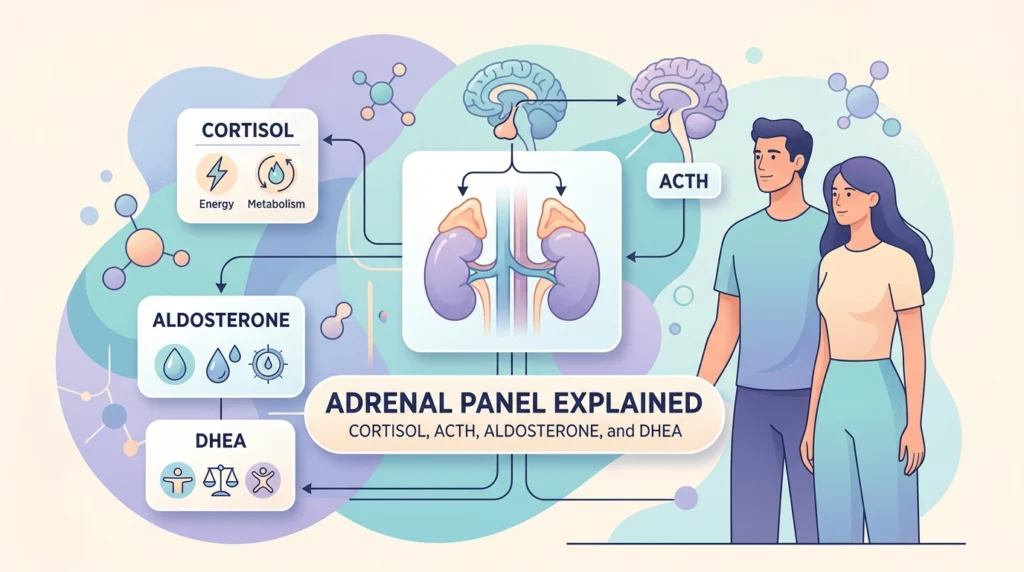 Painel Adrenal Explicado: Cortisol, ACTH, Aldosterona e DHEA