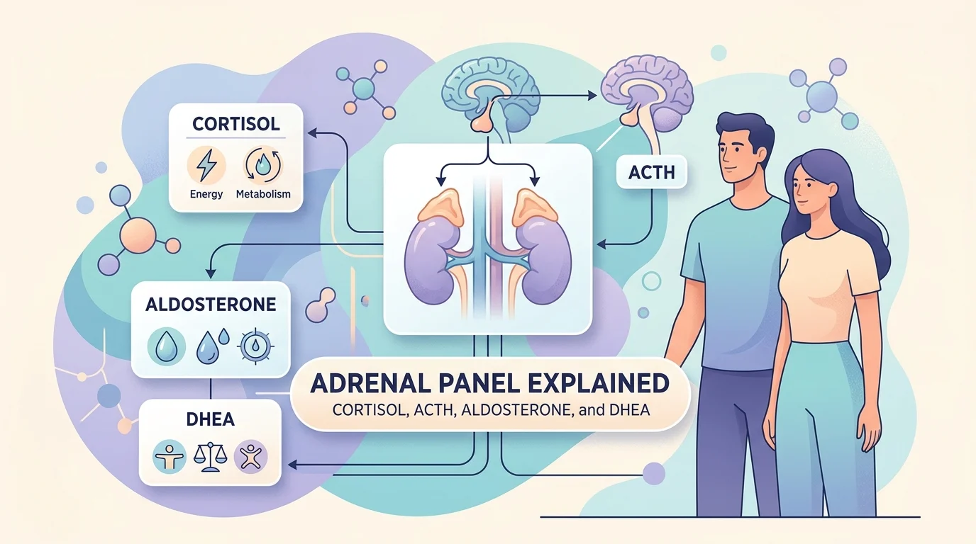 Análise ao sangue do painel adrenal: cortisol, ACTH, aldosterona e DHEA
