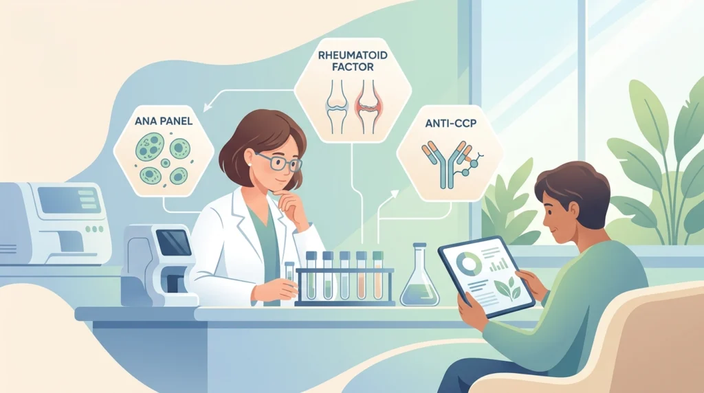 Painel de Autoimunidade: Compreender os Testes ANA, Fator Reumatoide e Anti-CCP