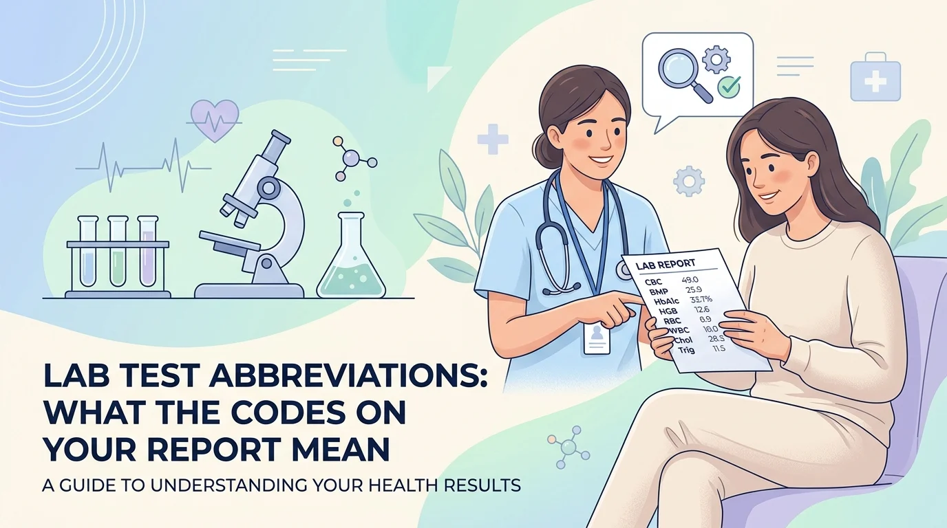 Lab test abbreviations and what the codes on a blood report mean