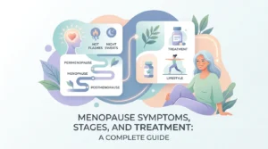 Menopause with its symptoms, stages, and treatment options for women