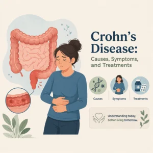 Crohn's disease with its causes, symptoms, and treatments