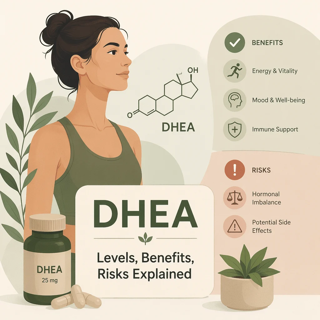 DHEA levels, benefits, and risks explained