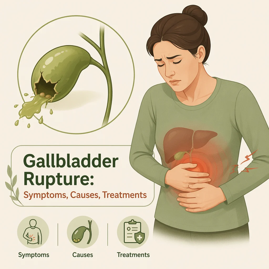 Gallbladder rupture with its symptoms, causes, and treatments