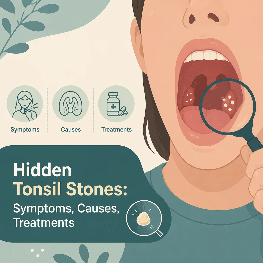 Hidden tonsil stones with their symptoms, causes, and treatments