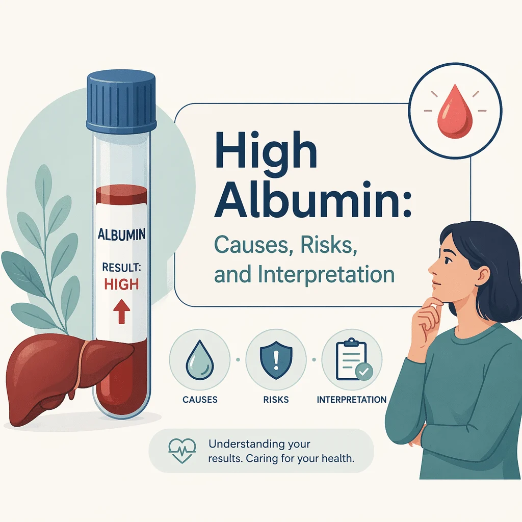 High albumin in blood with its causes, risks, and interpretation