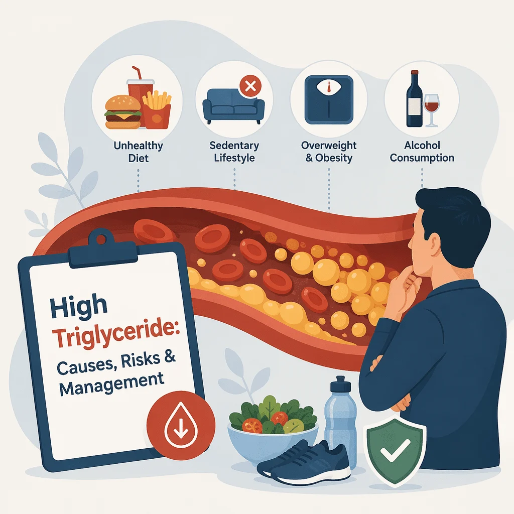 High triglyceride levels with their causes, risks, and management