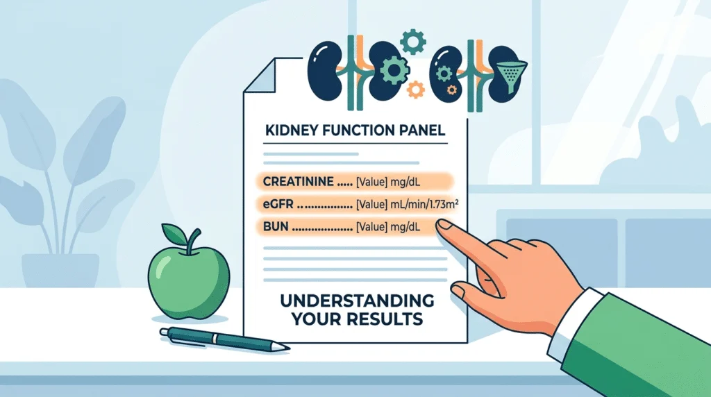 Painel de função renal: creatinina, ureia e eGFR explicados