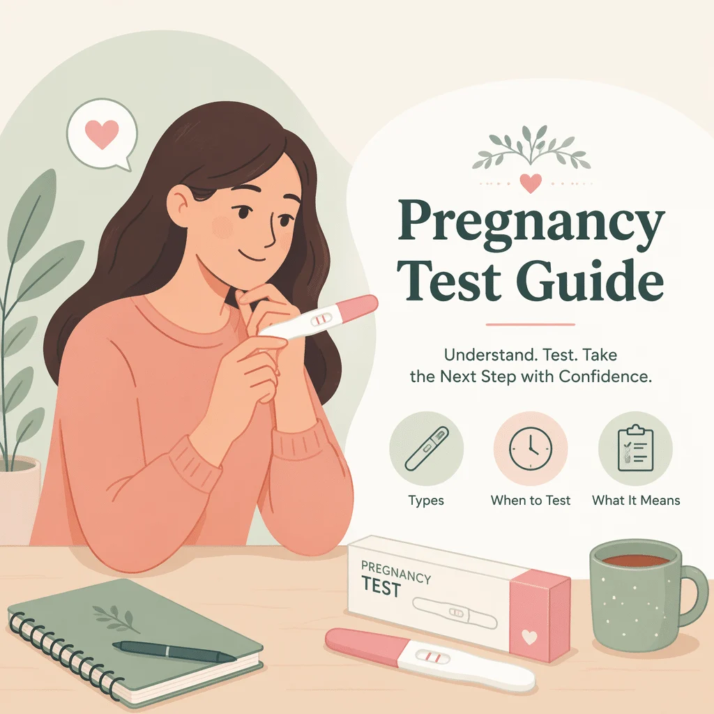Home pregnancy test strip with a faint second line, read inside the stated reading window before evaporation