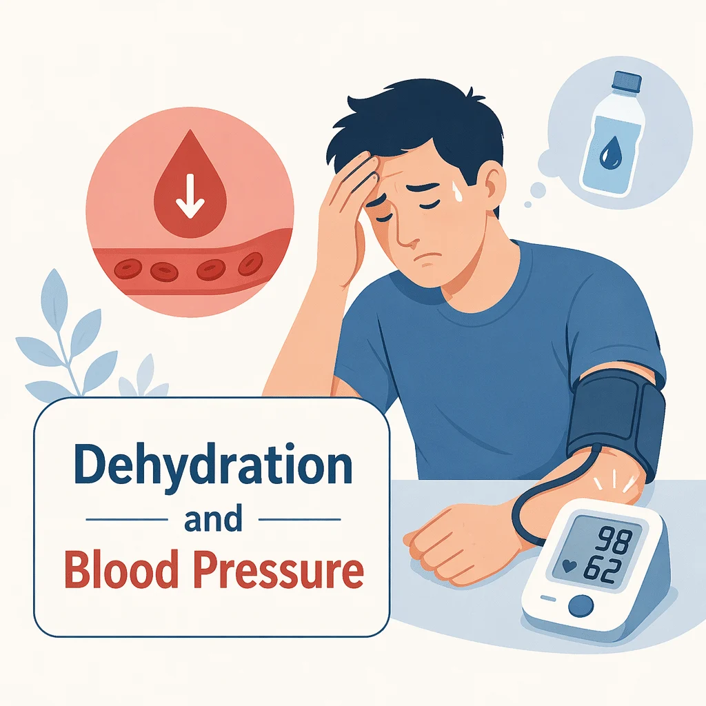 Dehydration and blood pressure explained: how fluid loss, vasopressin and standing up change a reading