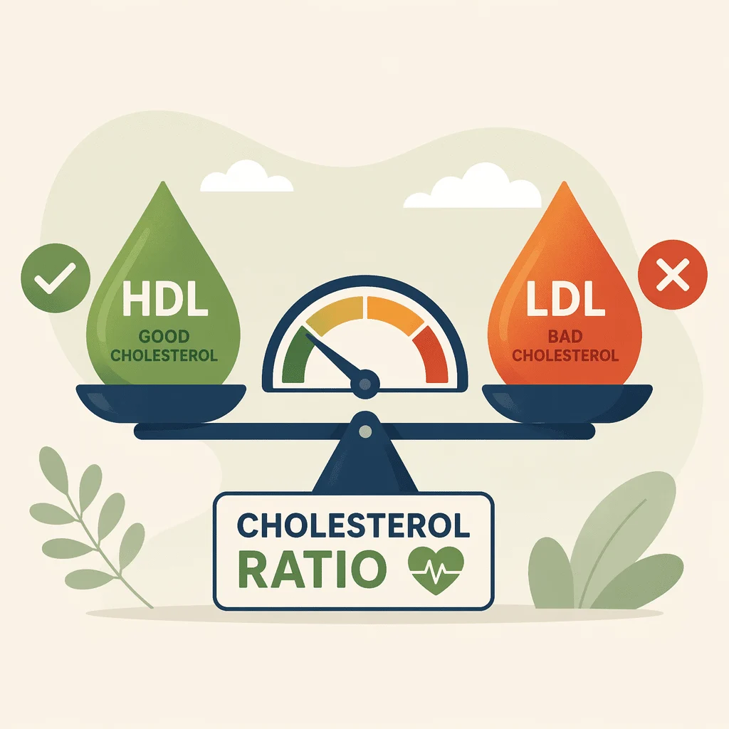 Cholesterol ratio explained: total to HDL, LDL to HDL and triglyceride to HDL, and why absolute LDL matters more