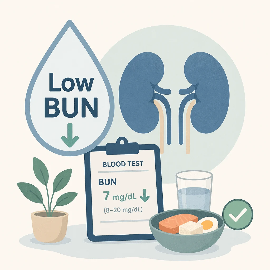 Low BUN levels in blood explained, with their causes and risks