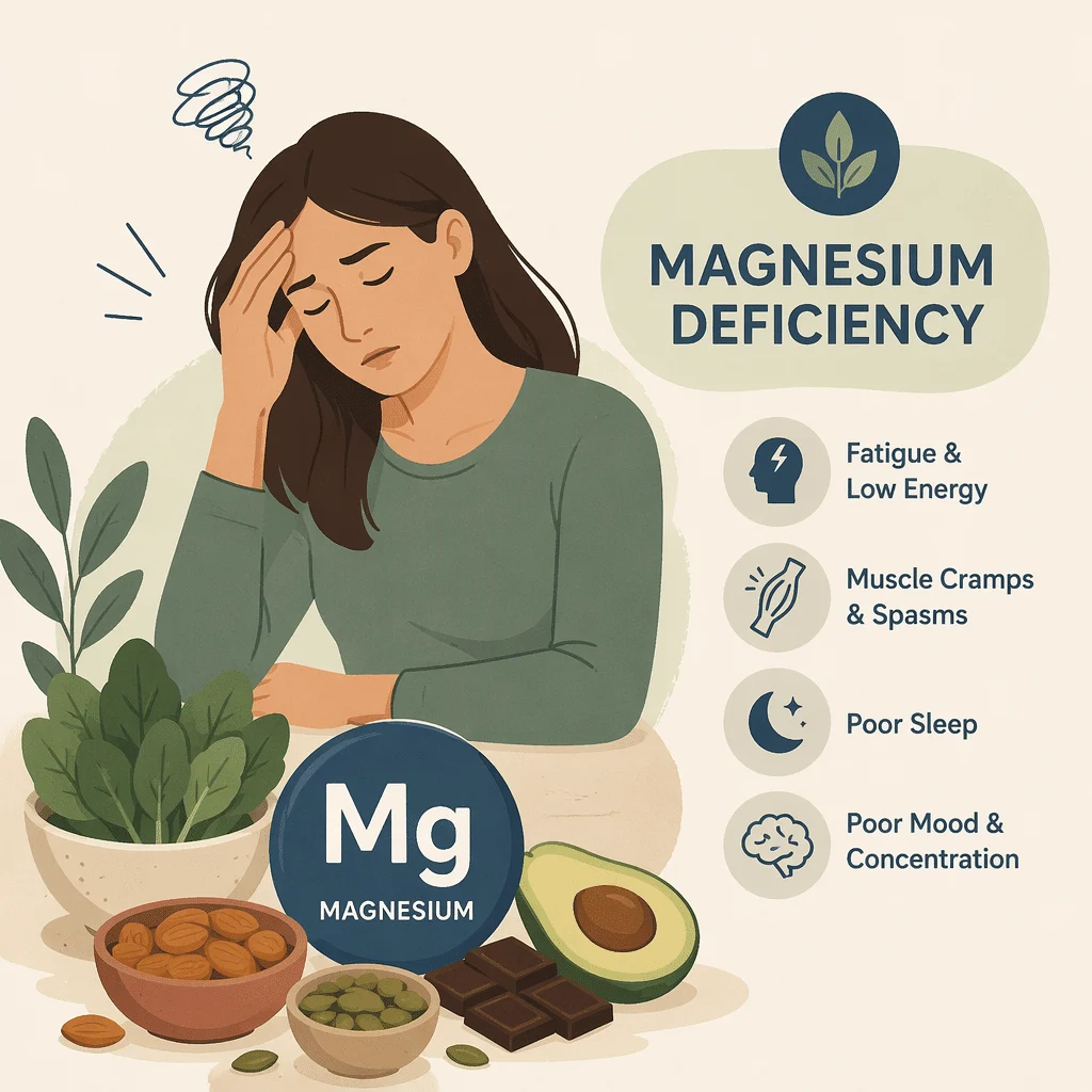 Magnesium deficiency explained with serum magnesium testing limits, common causes and warning signs