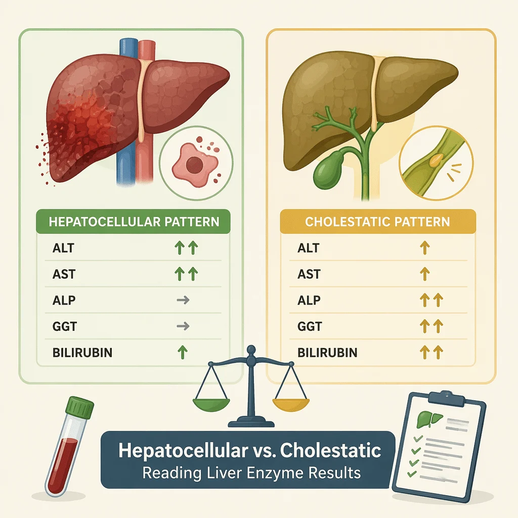Liver panel: how GGT shows where a high ALP comes from