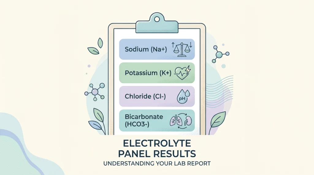 Painel de eletrólitos: sódio, potássio, cloreto e bicarbonato