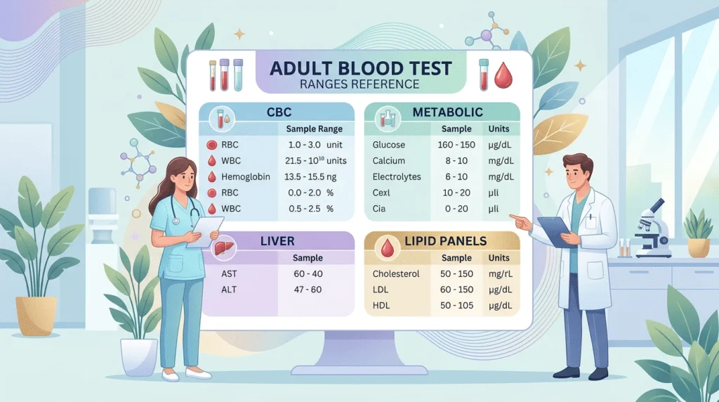 Intervalos de referência para análises ao sangue comuns, incluindo o hemograma completo