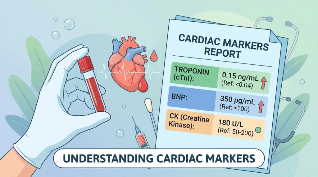 Marcadores cardíacos: troponina, BNP e CK numa análise ao sangue