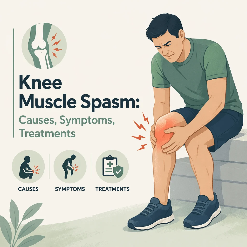 Knee muscle spasm with its causes, symptoms, and treatments