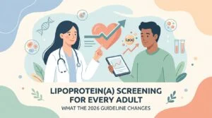 Lipoprotein(a) screening blood test to estimate inherited cardiovascular risk under the 2026 guideline