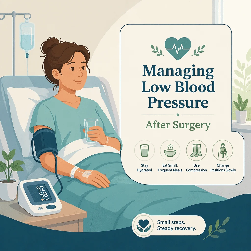 Managing low blood pressure after surgery, with causes and care