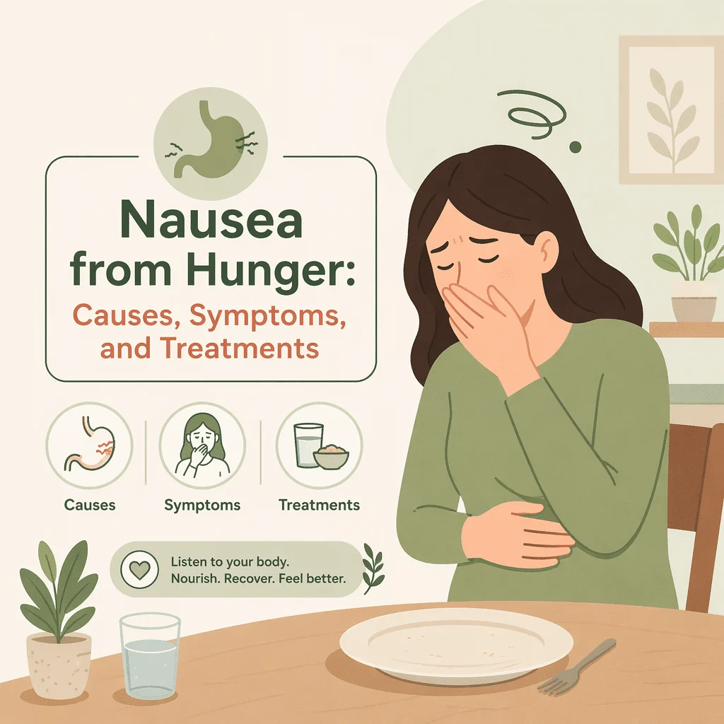 Nausea from hunger with its causes, symptoms, and treatments
