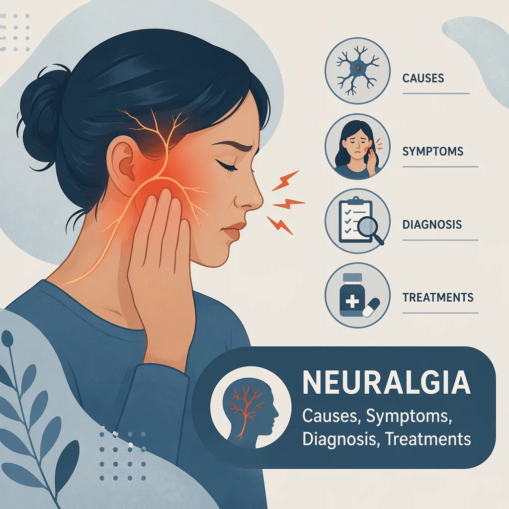Neuralgia, nerve pain, with its causes, symptoms, diagnosis, and treatments
