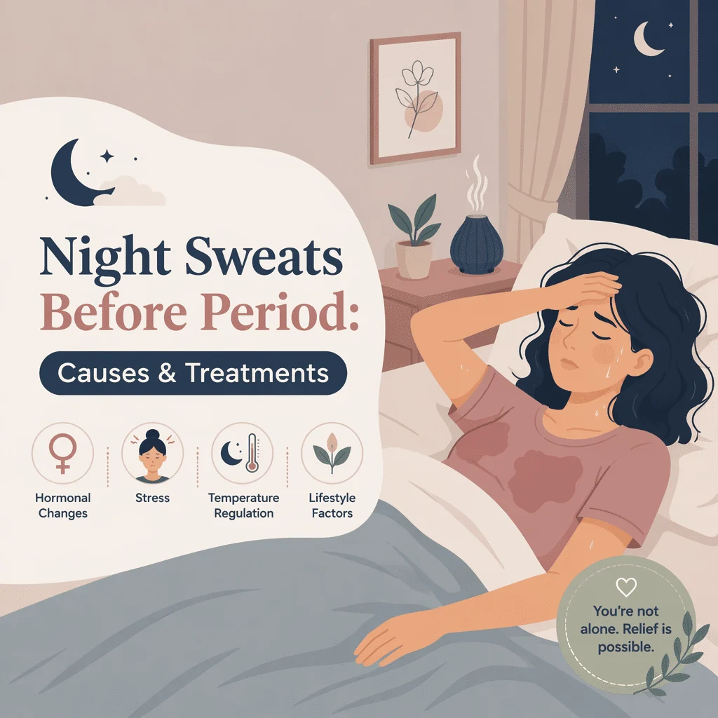 Night sweats before a period with their causes and treatments