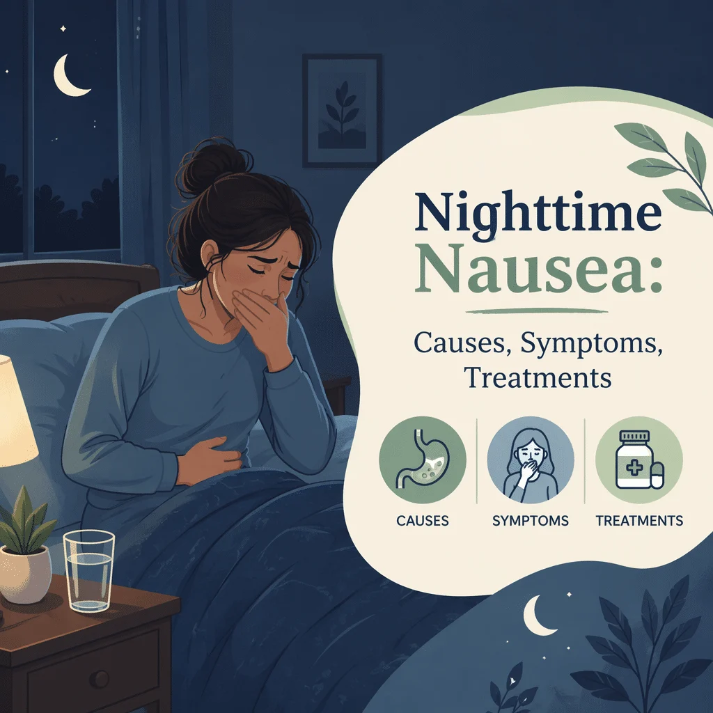 Nausea at night explained: how lying flat worsens reflux, plus red flag symptoms that need urgent care
