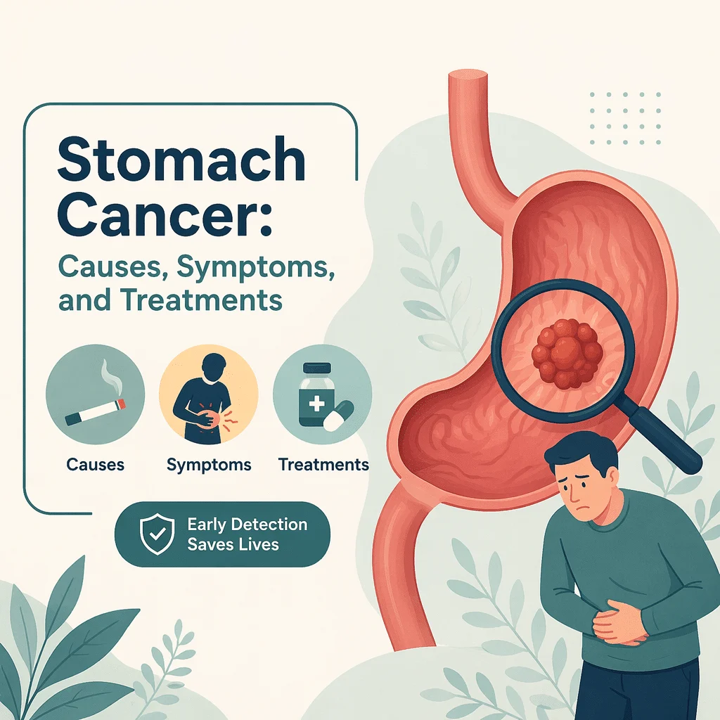 Cancro do estômago com as suas causas, sintomas e tratamentos