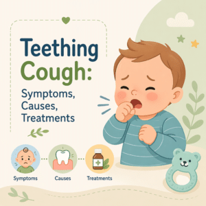 Teething cough in babies with its symptoms, causes, and treatments