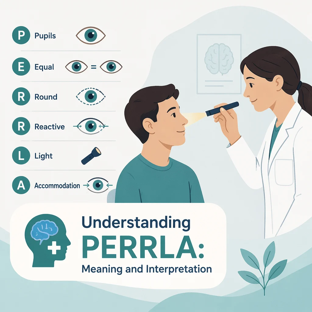 PERRLA pupil exam, its meaning, and how the result is interpreted