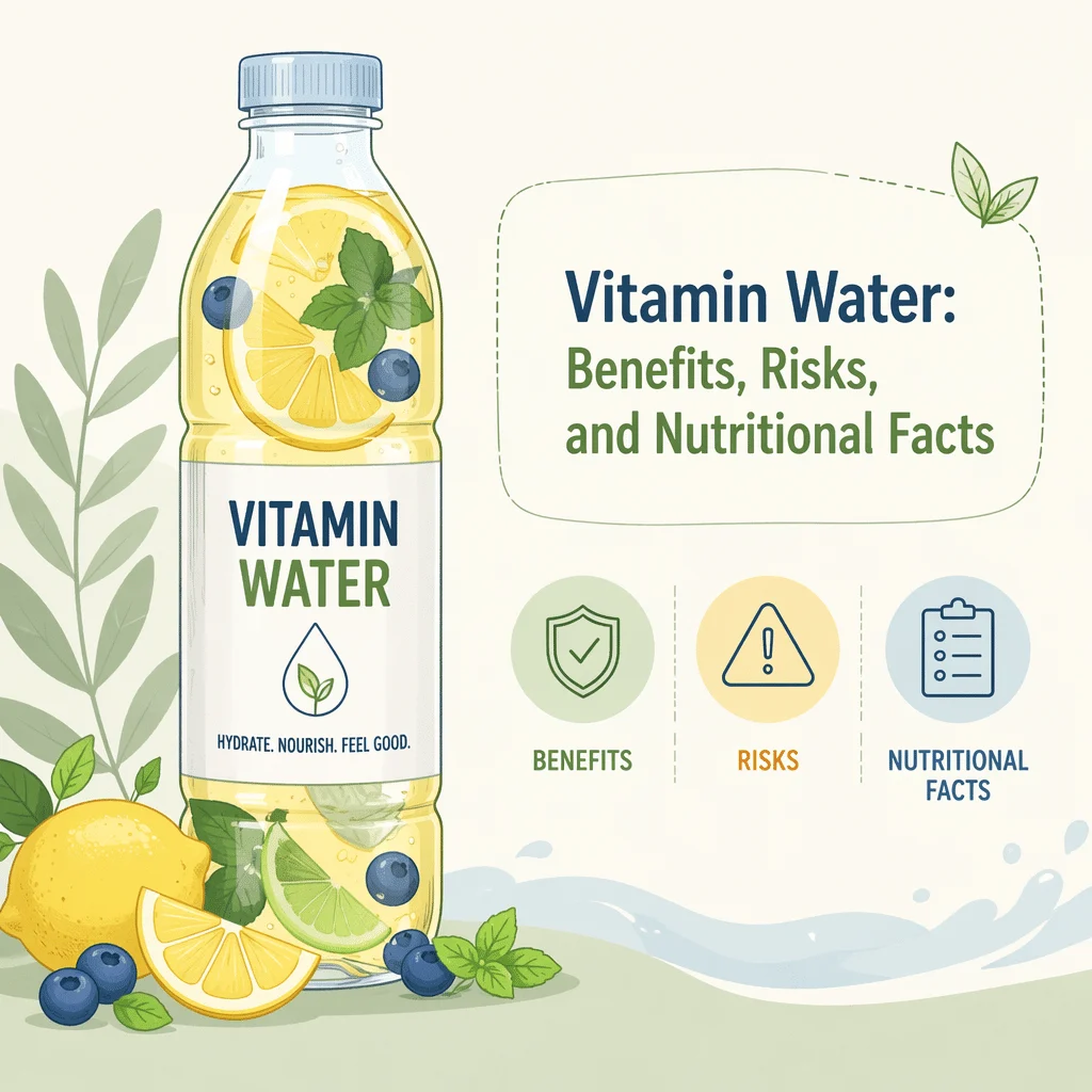 Vitamin water with its benefits, risks, and nutritional facts
