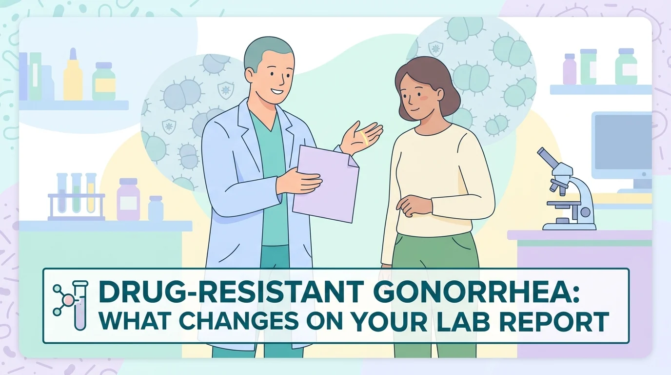 Técnico de laboratório a realizar cultura e teste de suscetibilidade para gonorreia resistente a medicamentos