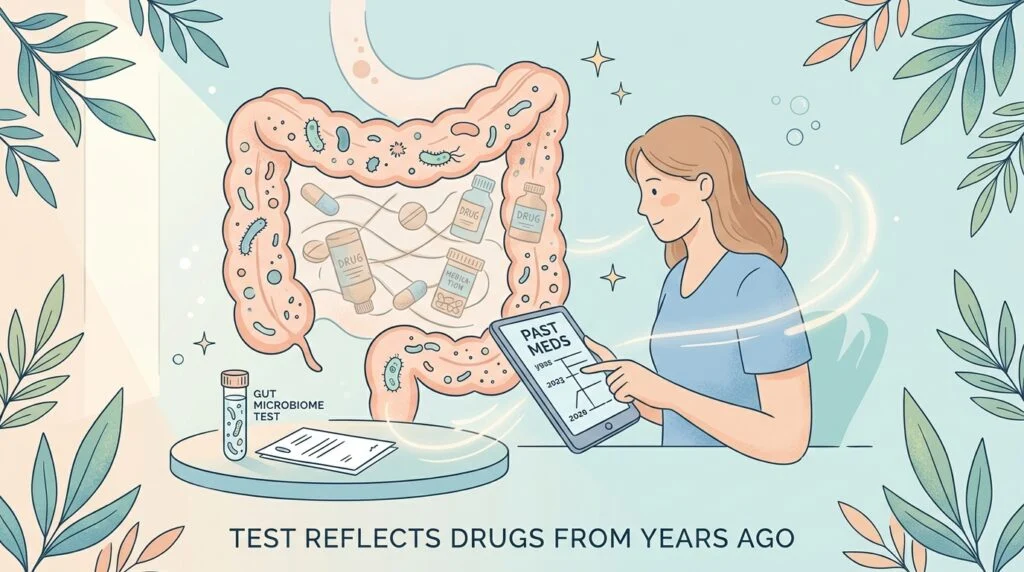Your gut microbiome test still reflects drugs you stopped years ago