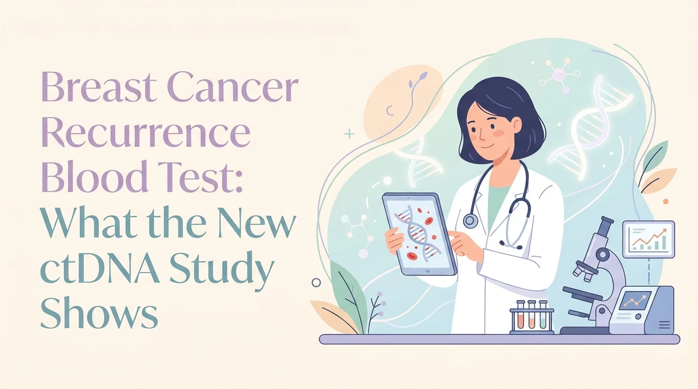 Blood sample tube used for a breast cancer recurrence blood test detecting circulating tumour DNA